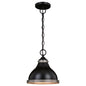 Vaxcel - P0367 - One Light Pendant - Sheffield - New Bronze and Distressed Ash with Light Silver Inner