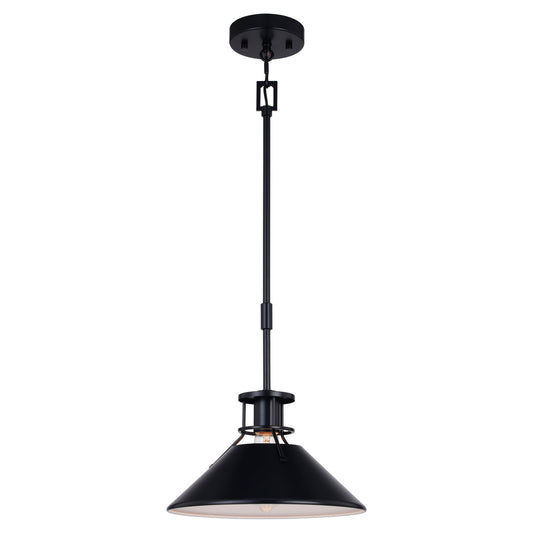 Vaxcel - P0379 - One Light Pendant - Canton - Black and Matte White