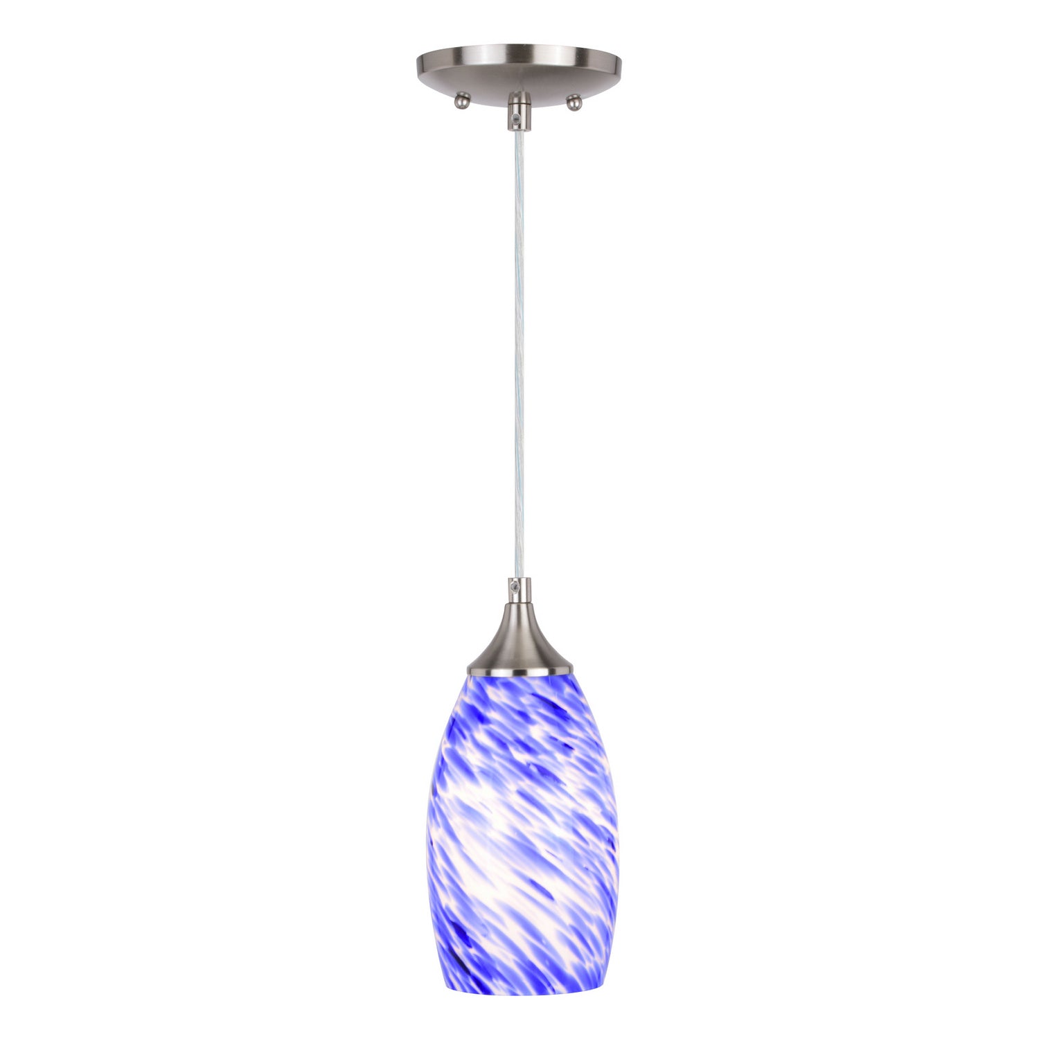 Vaxcel - P0383 - One Light Mini Pendant - Milano - Satin Nickel