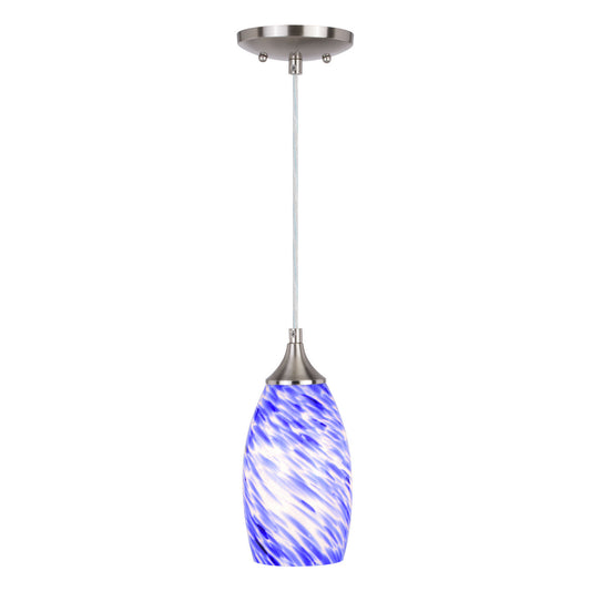 Vaxcel - P0383 - One Light Mini Pendant - Milano - Satin Nickel