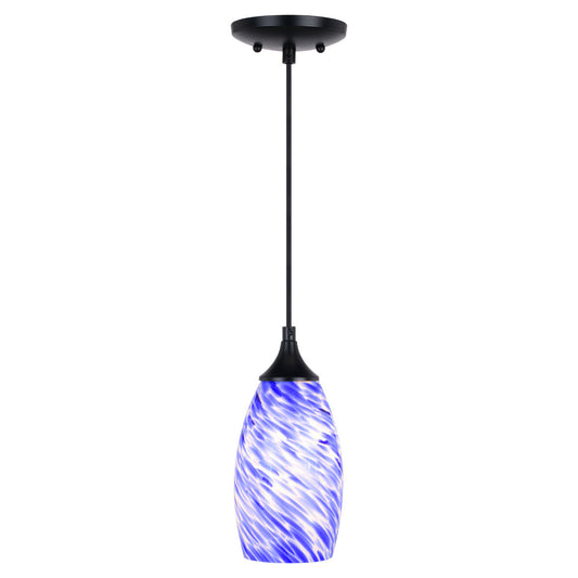 Vaxcel - P0384 - One Light Mini Pendant - Milano - Matte Black