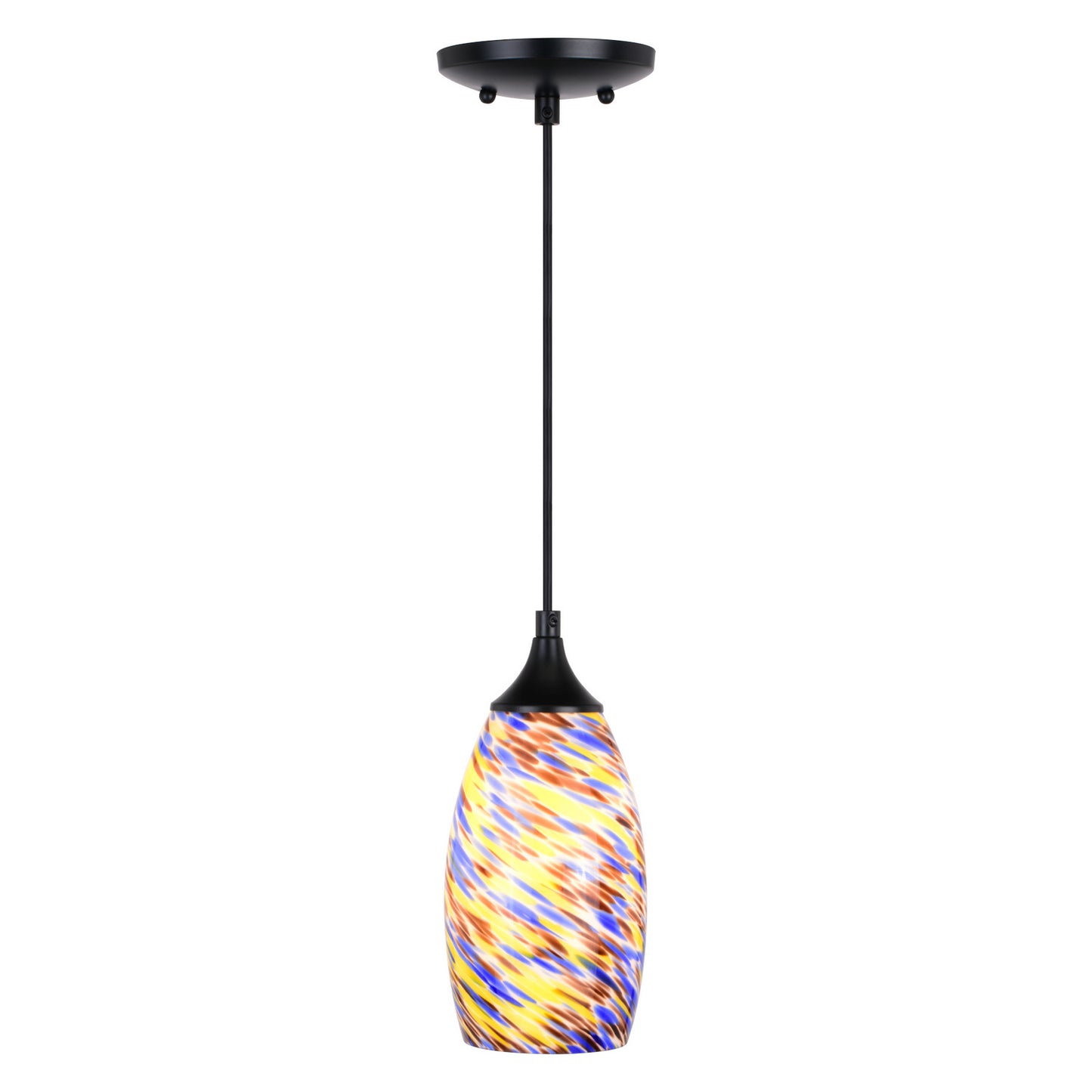 Vaxcel - P0386 - One Light Mini Pendant - Milano - Matte Black