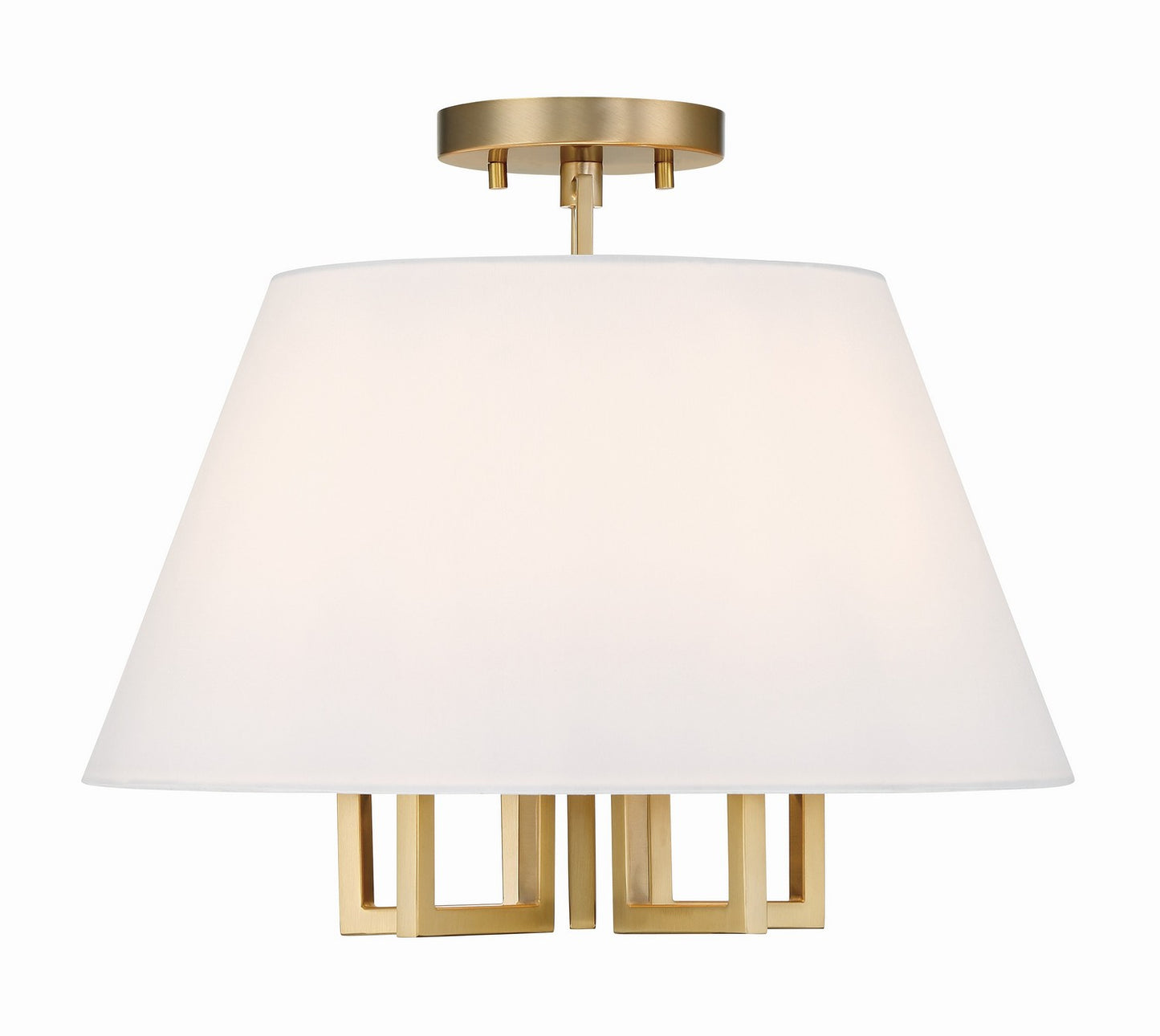 Crystorama - 2255-VG_CEILING - Five Light Semi Flush Mount - Westwood - Vibrant Gold