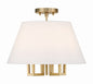 Crystorama - 2255-VG_CEILING - Five Light Semi Flush Mount - Westwood - Vibrant Gold