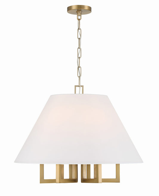 Crystorama - 2256-VG - Six Light Chandelier - Westwood - Vibrant Gold