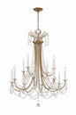 Crystorama - KAR-90912-AG-CL-MWP - 12 Light Chandelier - Karrington - Aged Brass