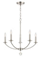 Crystorama - MIL-8005-PN - Five Light Chandelier - Mila - Polished Nickel