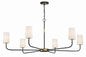 Crystorama - NIL-70016-BF-MG - Six Light Chandelier - Niles - Black Forged / Modern Gold