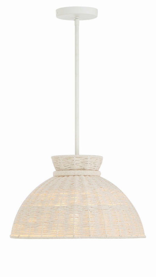 Crystorama - RES-10520-MT - One Light Pendant - Reese - Matte White