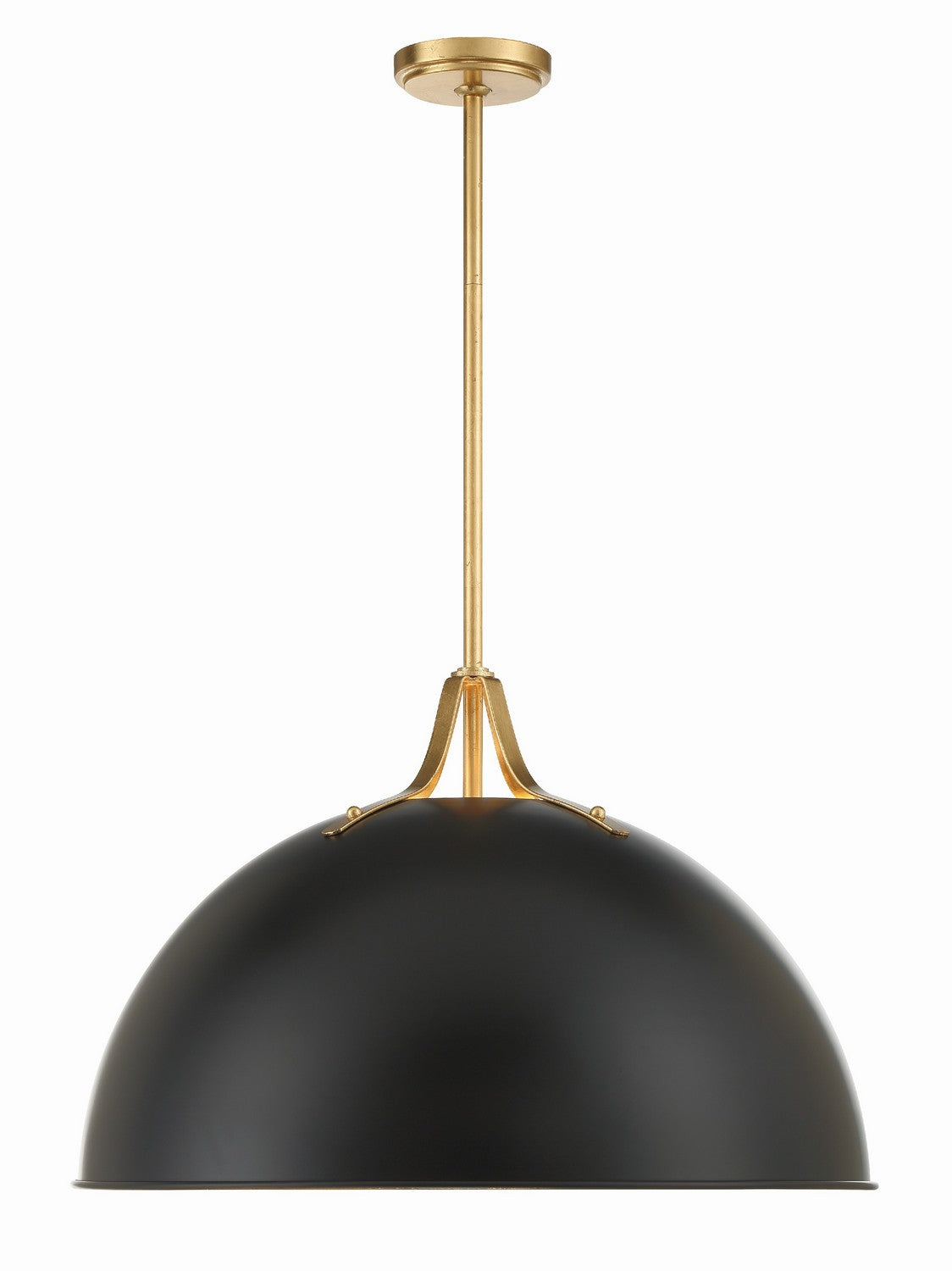 Crystorama - SOT-18017-MK-GA - Three Light Pendant - Soto - Matte Black / Antique Gold