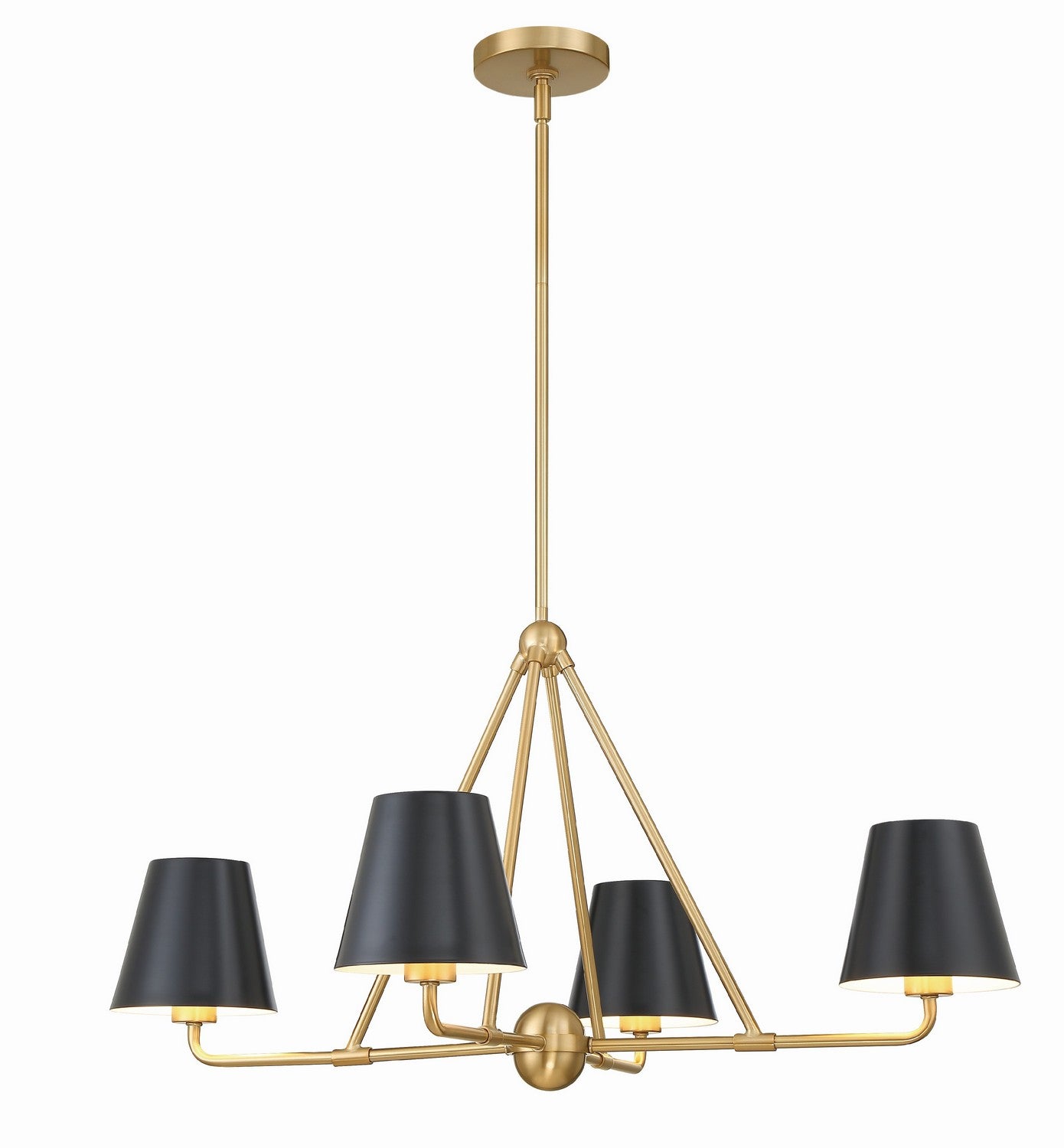 Crystorama - XAV-B9304-VG - Four Light Chandelier - Xavier - Vibrant Gold