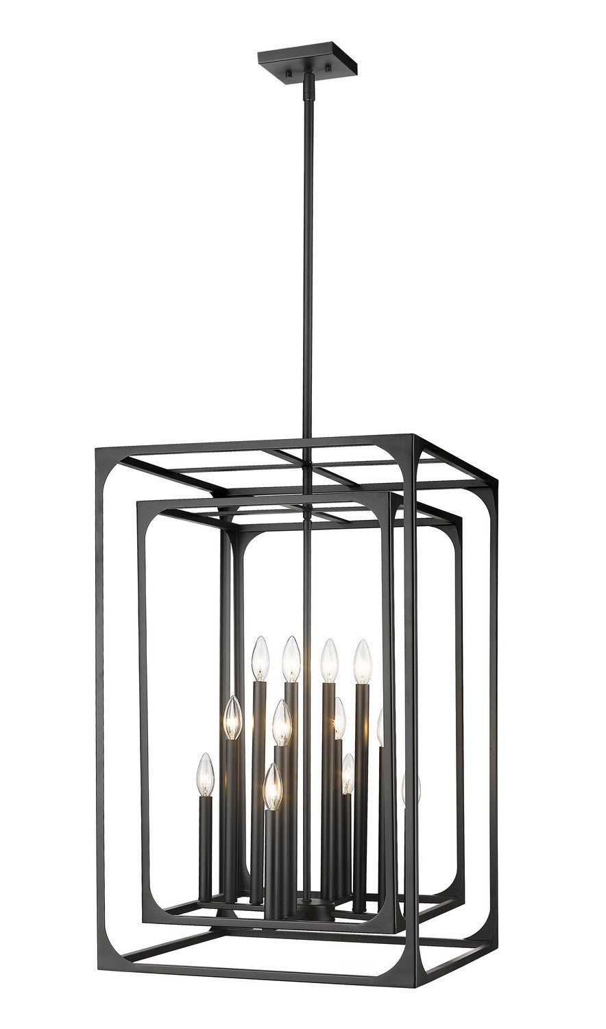 Z-Lite - 3038-12MB - 12 Light Chandelier - Easton - Matte Black