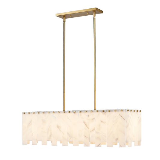 Z-Lite - 345-40L-RB - Five Light Linear Chandelier - Viviana - Rubbed Brass