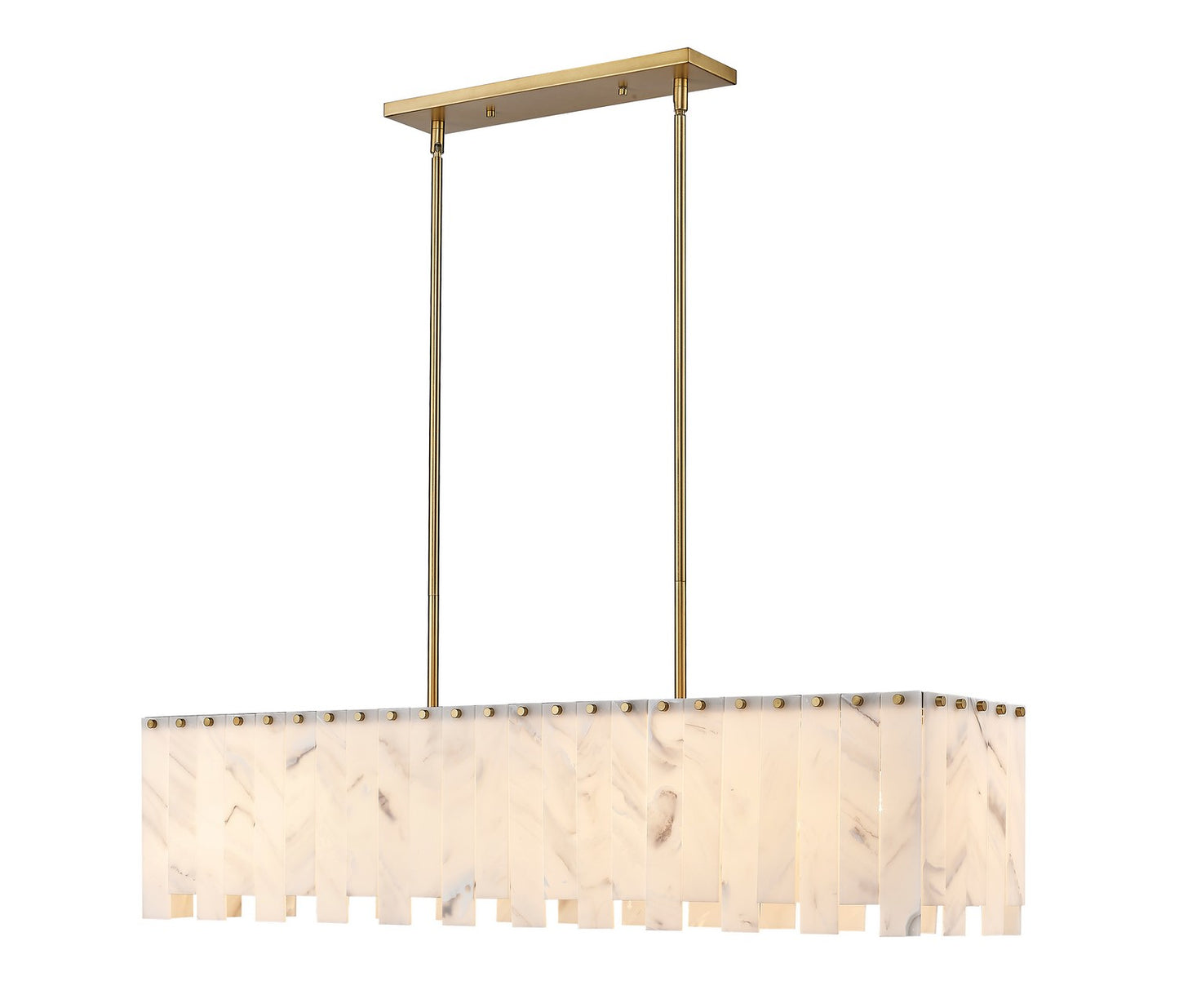 Z-Lite - 345-49L-RB - Seven Light Linear Chandelier - Viviana - Rubbed Brass