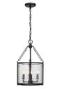 Z-Lite - 346P12-MB - Four Light Pendant - Barrington - Matte Black