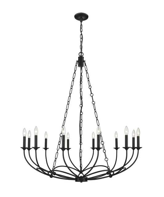 Z-Lite - 3500-12MB - 12 Light Chandelier - Arabella - Matte Black