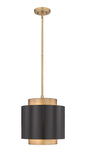 Z-Lite - 739P12-BRZ-RB - One Light Pendant - Harlech - Bronze / Rubbed Brass