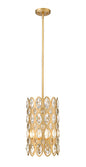 Z-Lite - 822P9-HB - Three Light Pendant - Dealey - Heirloom Brass