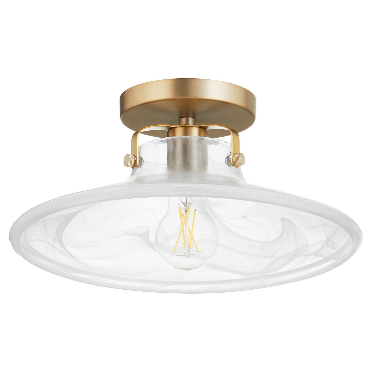 Quorum - 2820-13-80 - One Light Dual Mount - Marbled Dual Mounts - Aged Brass
