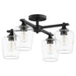 Quorum - 358-4-59 - Four Light Ceiling Mount - Veno - Matte Black