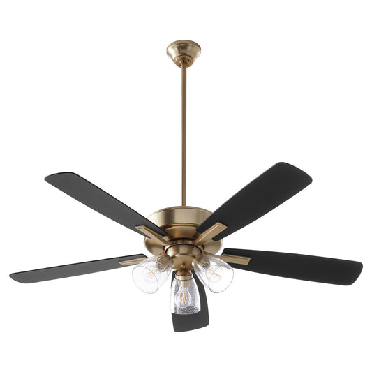 Quorum - 4525-2380 - 52"Ceiling Fan - Ovation - Aged Brass