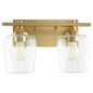 Quorum - 558-2-80 - Two Light Vanity - Veno - Aged Brass