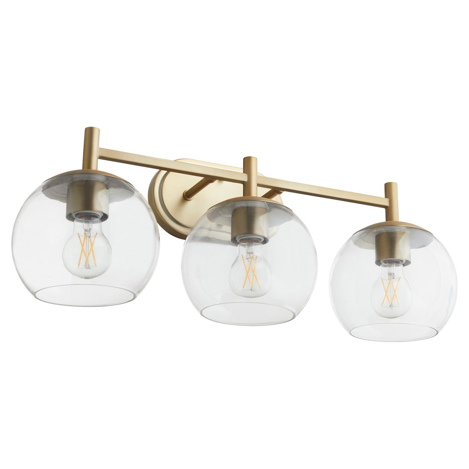 Quorum - 578-3-80 - Three Light Vanity - Lyon - Aged Brass