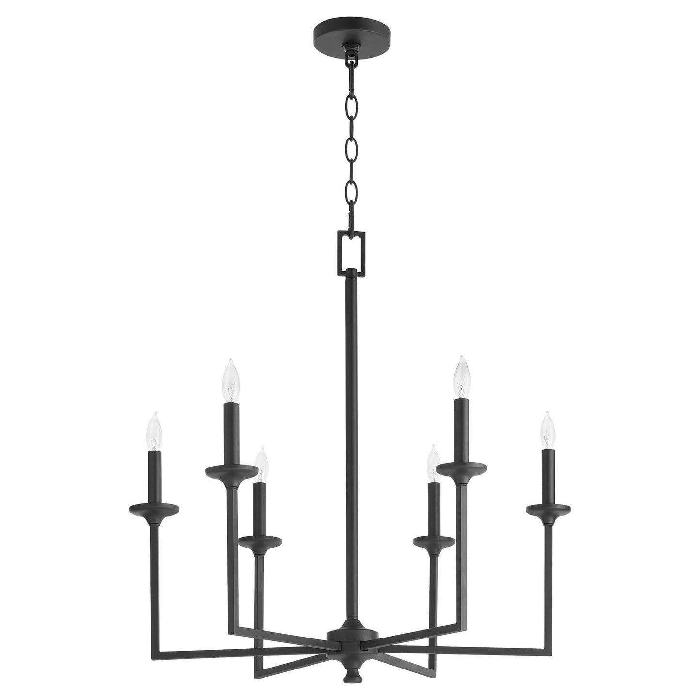 Quorum - 6005-6-59 - Six Light Chandelier - Eldorado - Matte Black