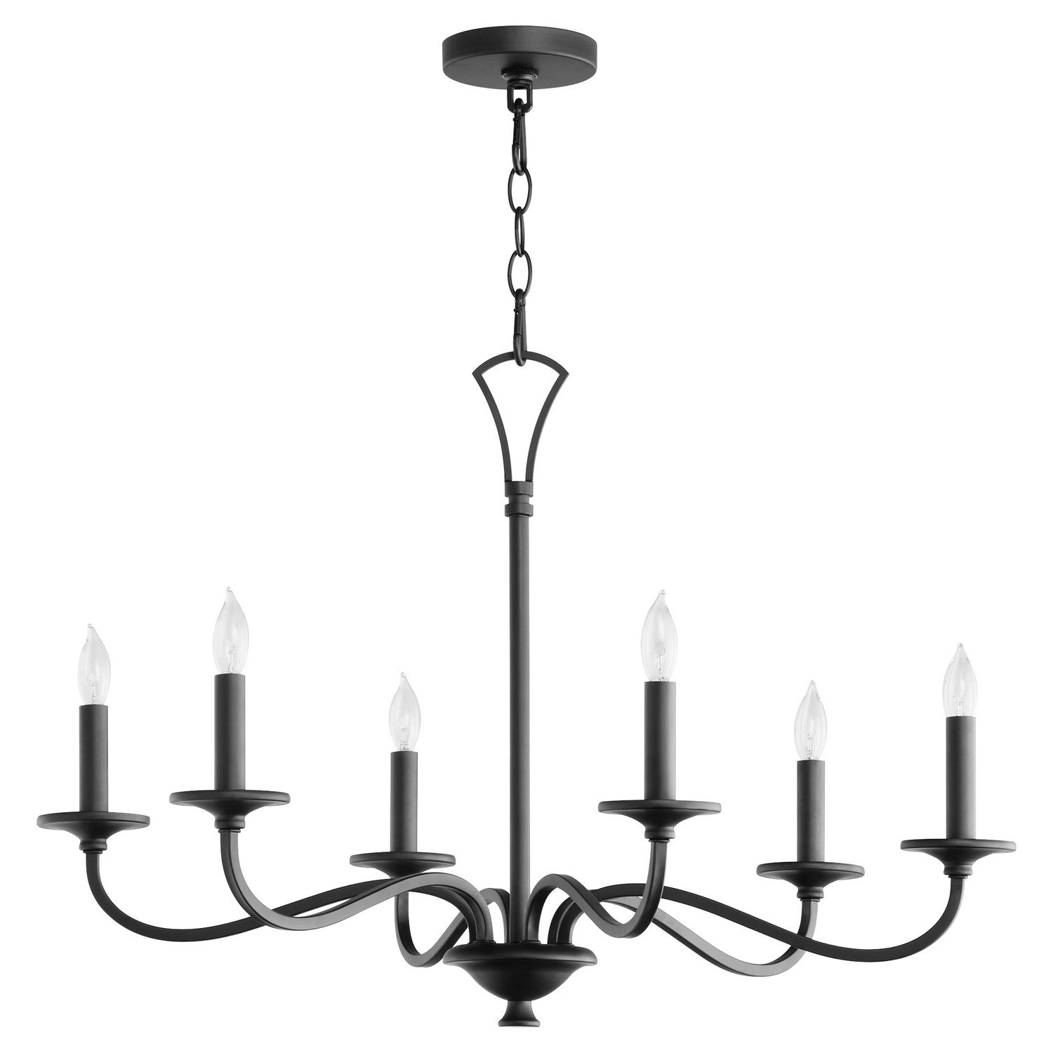 Quorum - 6021-6-59 - Six Light Chandelier - Maryse - Matte Black