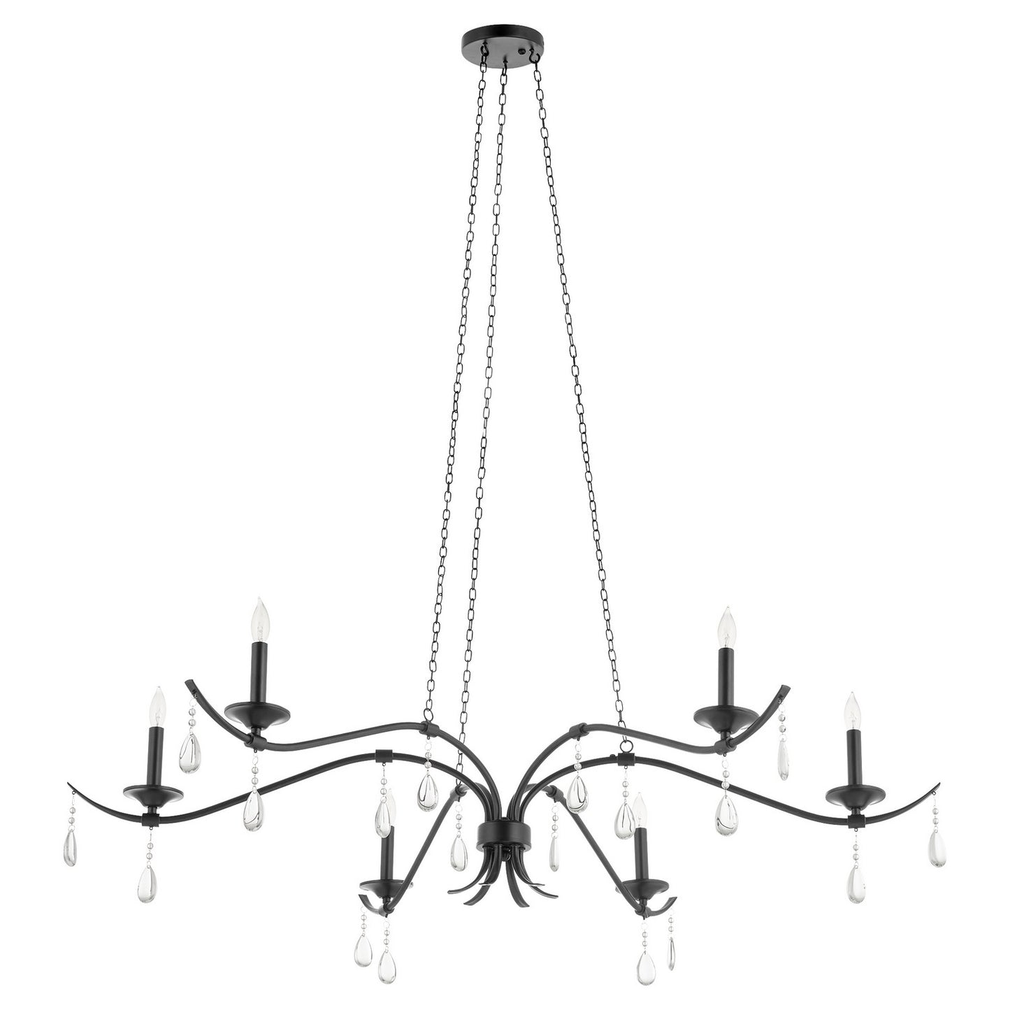 Quorum - 602-6-59 - Six Light Chandelier - Lorelei - Matte Black