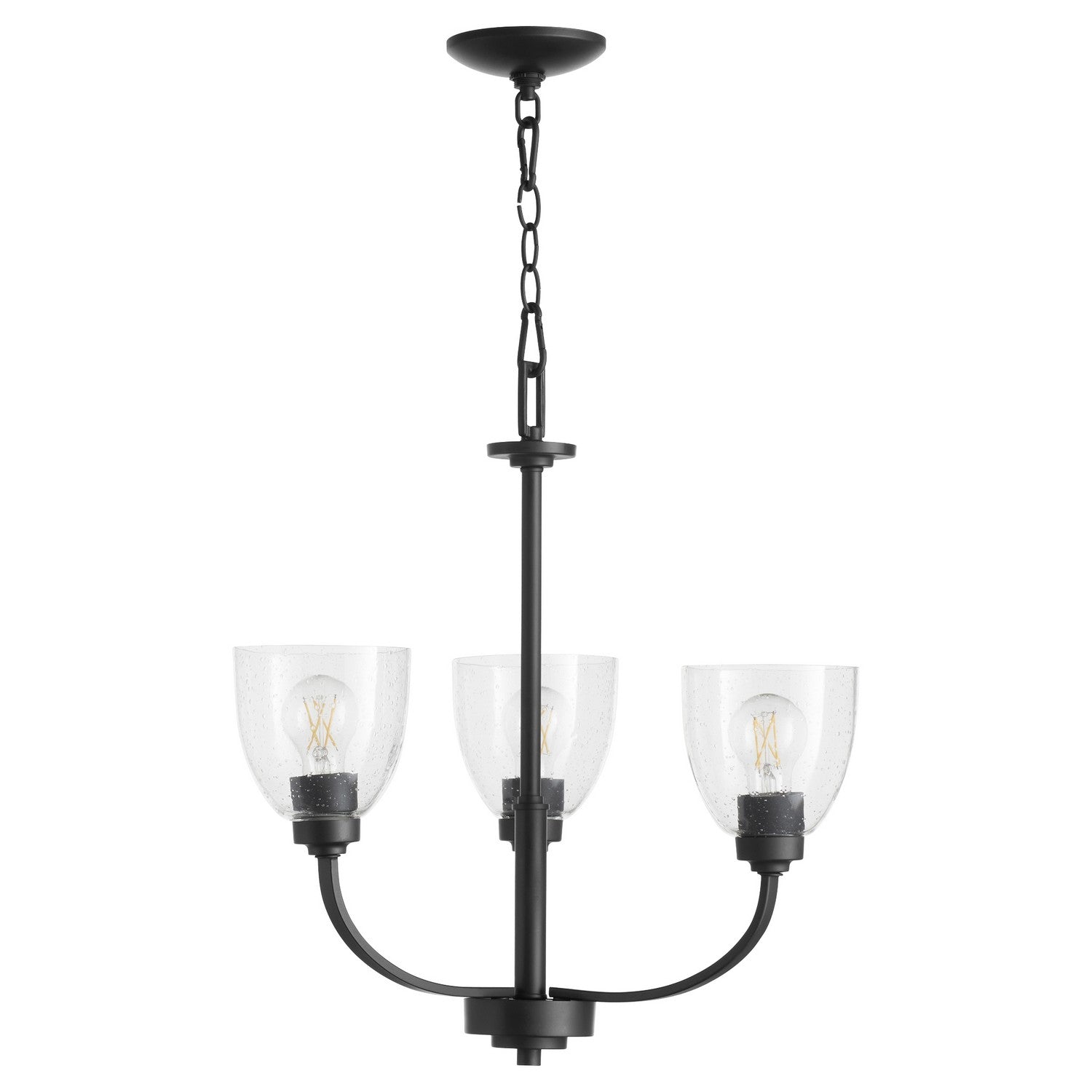 Quorum - 6060-3-69 - Three Light Chandelier - Reyes - Textured Black