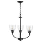 Quorum - 6060-3-69 - Three Light Chandelier - Reyes - Textured Black