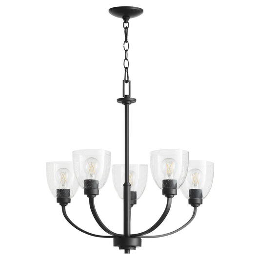 Quorum - 6060-5-69 - Five Light Chandelier - Reyes - Textured Black