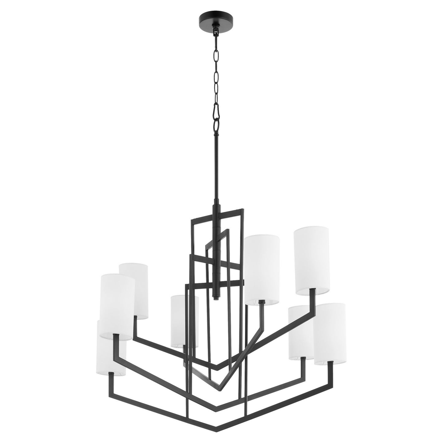 Quorum - 6078-8-59 - Eight Light Chandelier - Bolivar - Matte Black