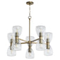 Quorum - 615-10-81 - Ten Light Chandelier - Relo - Dark Brass