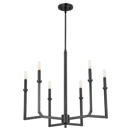 Quorum - 6174-6-59 - Six Light Chandelier - Merrick - Matte Black