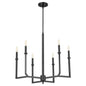 Quorum - 6174-6-59 - Six Light Chandelier - Merrick - Matte Black