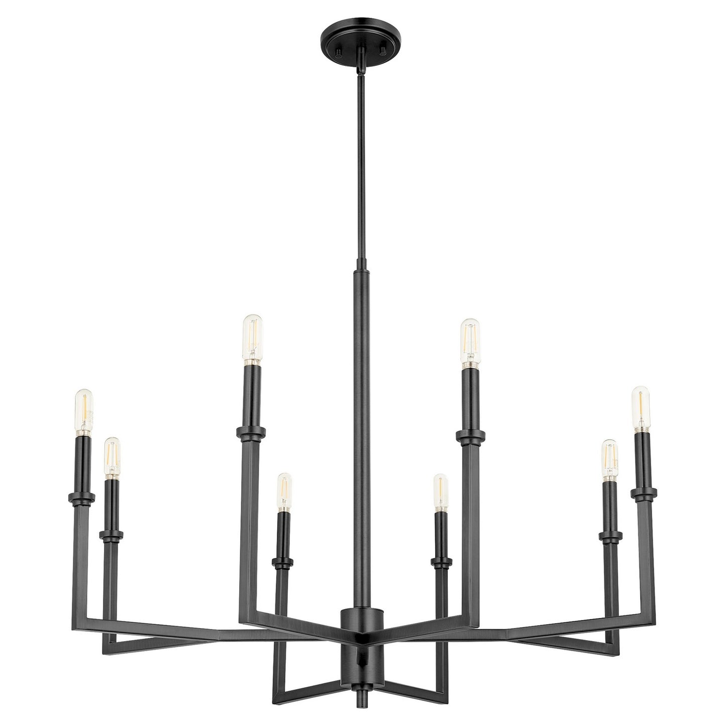 Quorum - 6174-8-59 - Eight Light Chandelier - Merrick - Matte Black