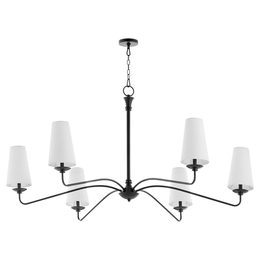 Quorum - 636-6-59 - Six Light Chandelier - Euphora - Matte Black