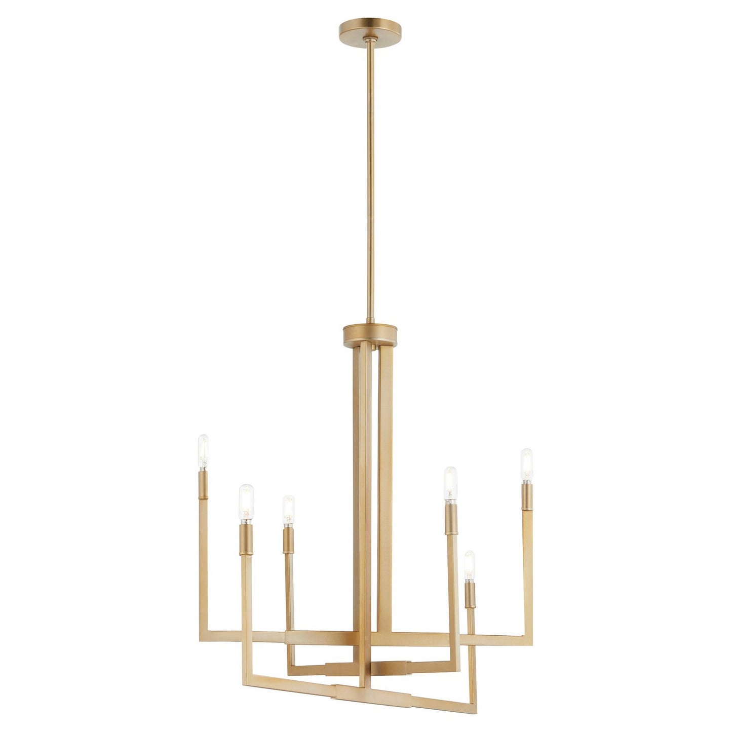 Quorum - 6377-6-80 - Six Light Chandelier - BOLERO - Aged Brass