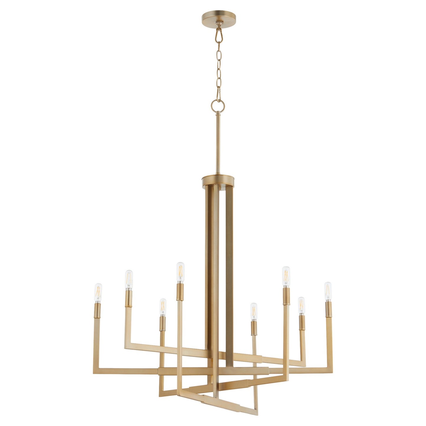 Quorum - 6377-8-80 - Eight Light Chandelier - BOLERO - Aged Brass