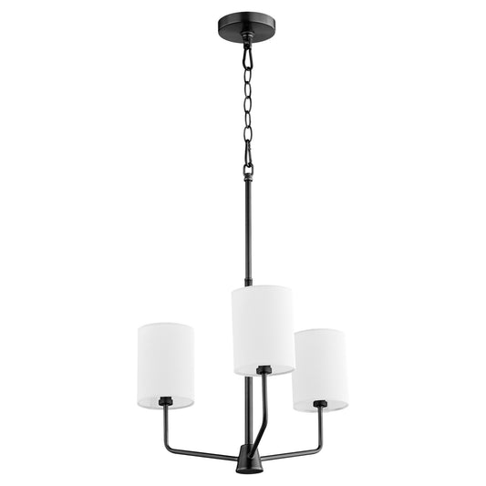 Quorum - 657-3-59 - Three Light Chandelier - Harmony - Matte Black