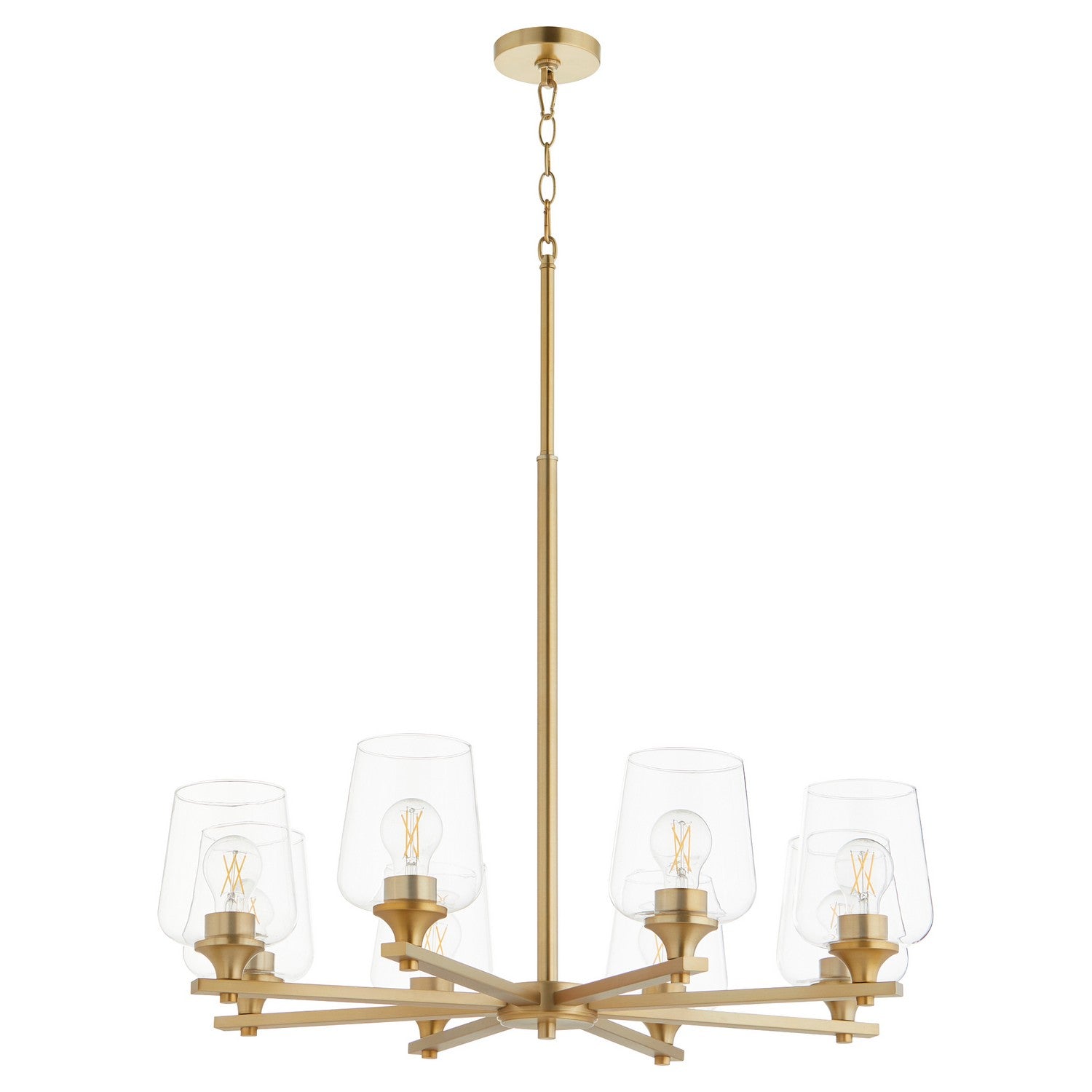 Quorum - 658-8-80 - Eight Light Chandelier - Veno - Aged Brass