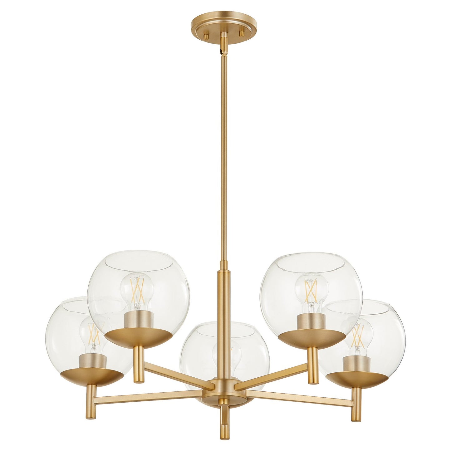 Quorum - 678-5-80 - Five Light Chandelier - Lyon - Aged Brass