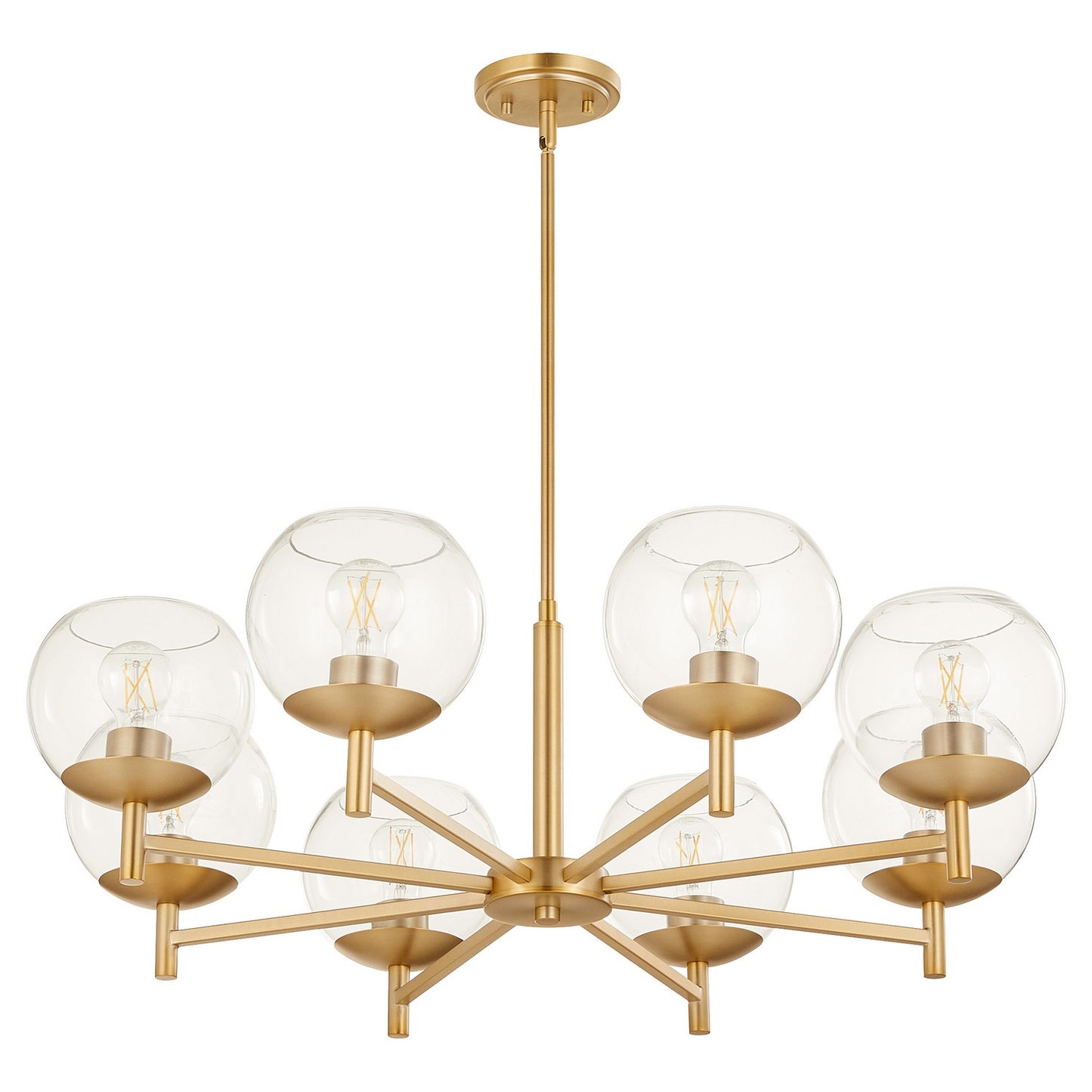 Quorum - 678-8-80 - Eight Light Chandelier - Lyon - Aged Brass