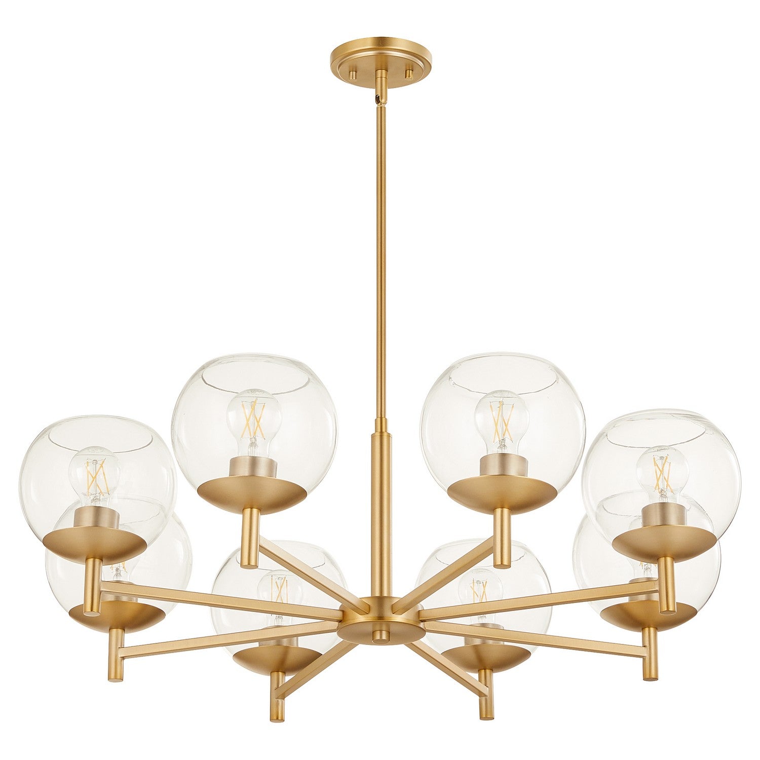 Quorum - 678-8-80 - Eight Light Chandelier - Lyon - Aged Brass