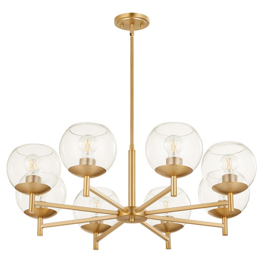 Quorum - 678-8-80 - Eight Light Chandelier - Lyon - Aged Brass