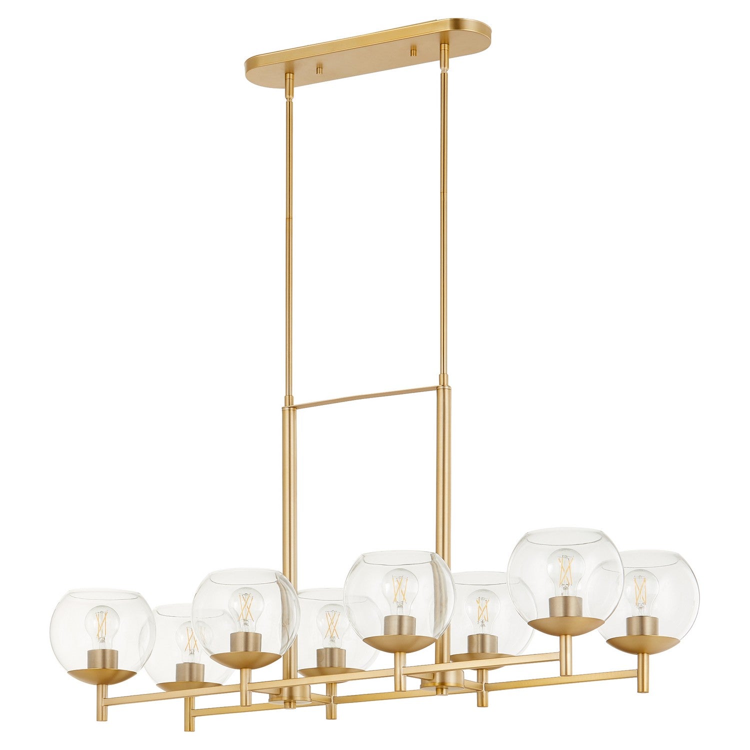 Quorum - 688-8-80 - Eight Light Chandelier - Lyon - Aged Brass