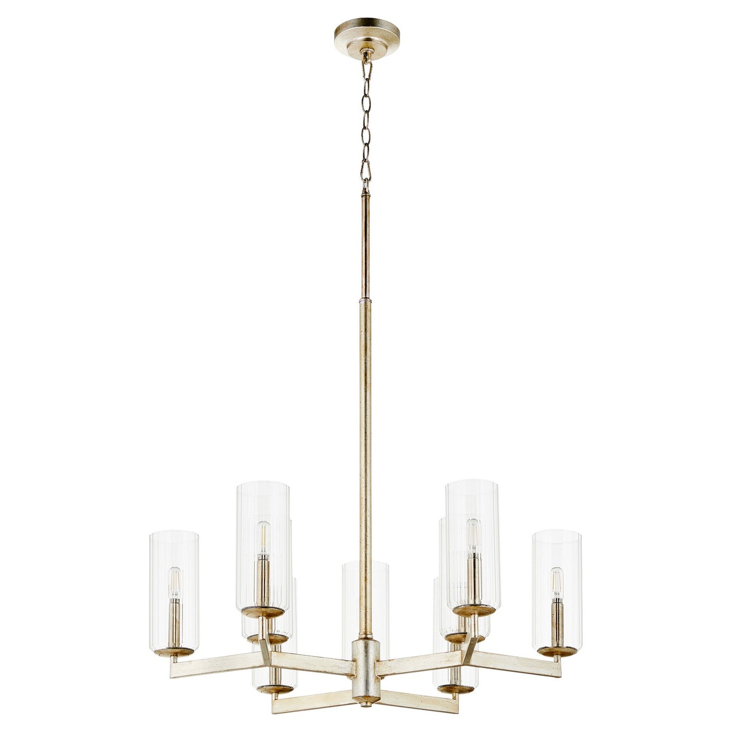 Quorum - 674-9-60 - Nine Light Chandelier - Merrick - Aged Silver Leaf