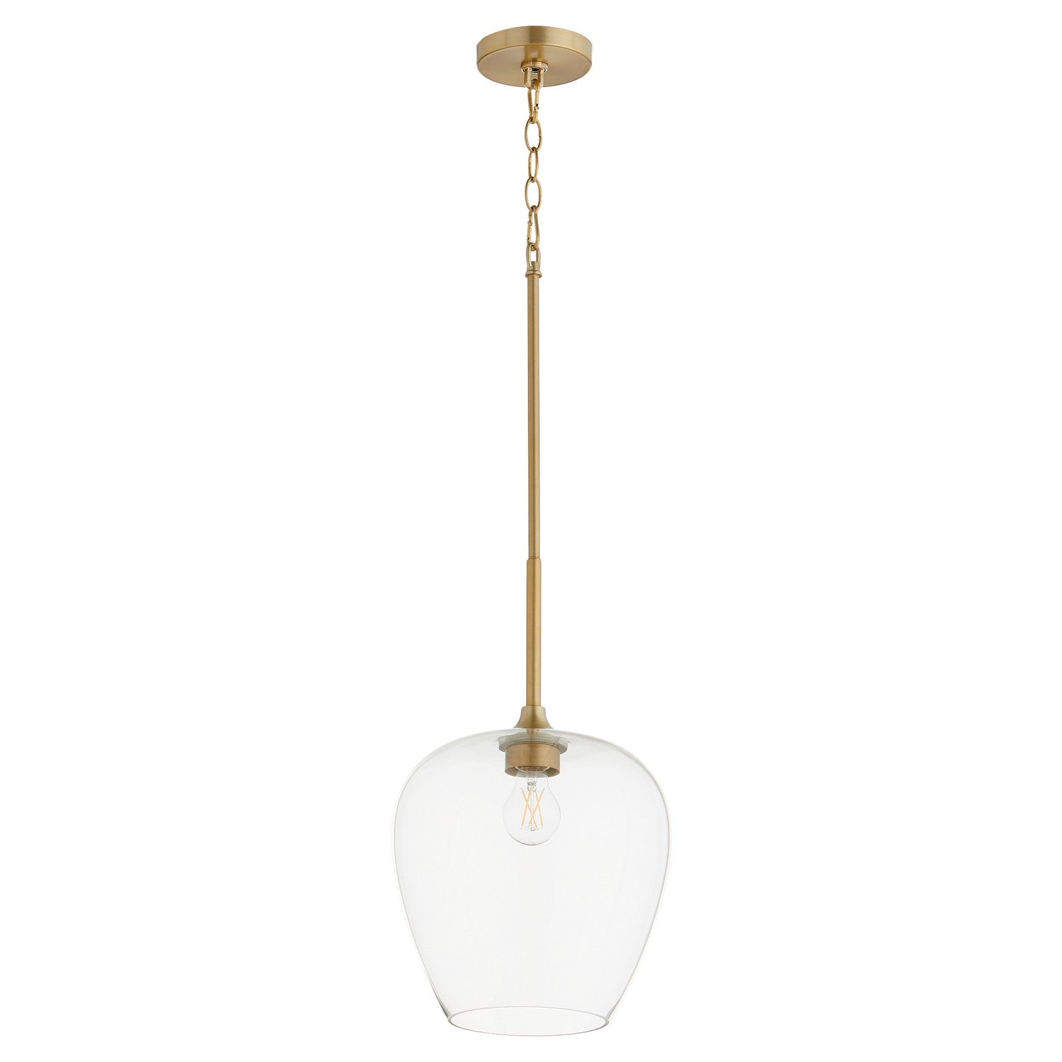 Quorum - 858-80 - One Light Pendant - Veno - Aged Brass